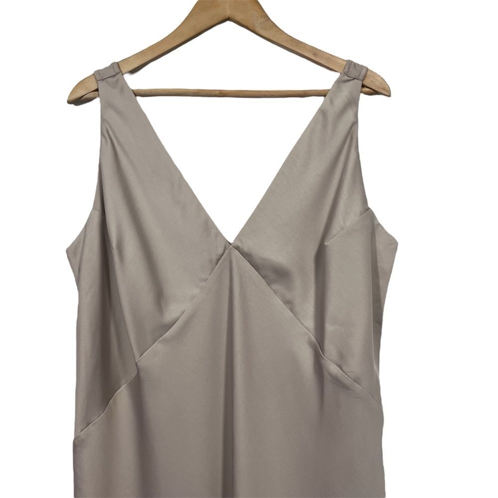 A New Day Cream Satin Sleeveless Midi Slip Dress XXL - Picture 3 of 8